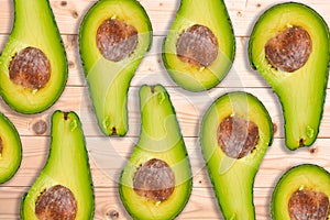 NatureÃ¢â¬â¢s superfood, healthy food concept with multiple avocado cut half